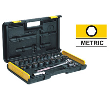 26PC 1/2 Drive Metric 12 Point Socket Set